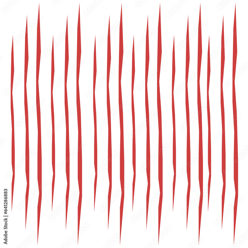 Aufkleber digital png illustration of parallel vertical red slash lines on transparent background
