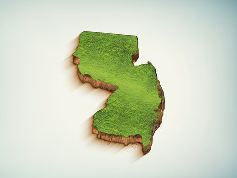 High-quality New Jersey America 3D soil map, New Jersey USA 3D soil map render.