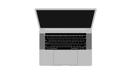laptop isolated on black