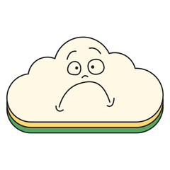 Cloud Emoji Illustration