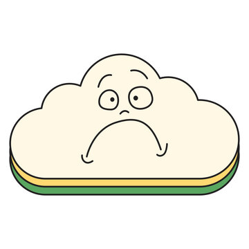 Cloud Emoji Illustration