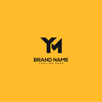 Abstract initial letter MY YM logo design template - vector.
