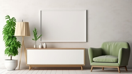 Obraz na płótnie Canvas Luxury living room in house with modern interior design, green v
