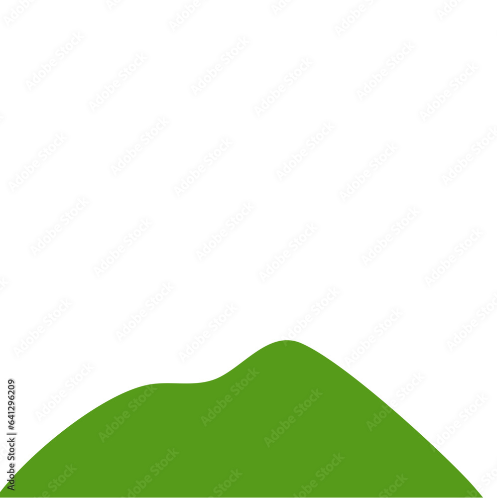 Poster Dark Green Mountain Illustration