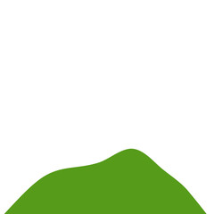 Obraz premium Dark Green Mountain Illustration