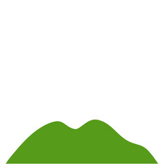 Fototapeta premium Dark Green Mountain Illustration