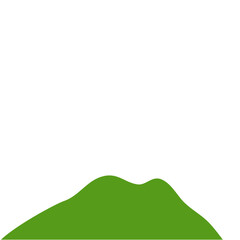 Fototapeta premium Dark Green Mountain Illustration