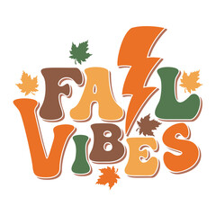 Fall Vibes aestetic design with leaves for autumn season