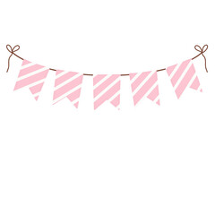 Obraz premium Pink pennants Party flag.