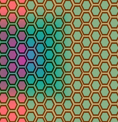 seamless geometric pattern with hexagons