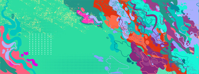 vector abstract posters with liquid blobs flow shapes