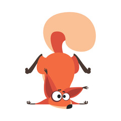 Cute Squirrel with Bushy Tail Falling Down Bumped into Ground Vector Illustration