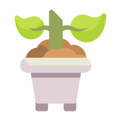 plant pot line icon best for web design