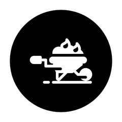 wheel barrow line icon best for web design