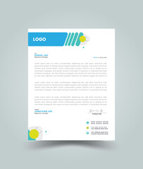 Modern Creative & Clean business style letterhead bundle of your corporate project design. Letterhead Template.