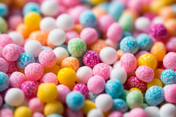 Fototapeta na wymiar A Burst of Color: Mesmerizing Macro Shot Captures the Exquisite Details of Vibrant Candy Sprinkles