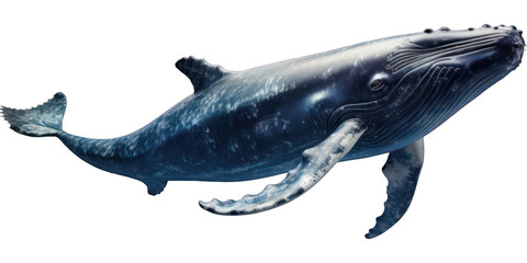 big whale animal isolated on transparent background