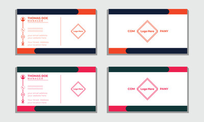 Double-sided creative business card template. Modern and clean  Creative and minimalist Business Card design template.