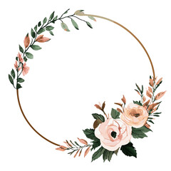 Fototapeta premium Floral frame and border PNG transparent