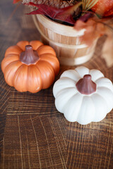 Autumn still life with pumpkin and vegetables