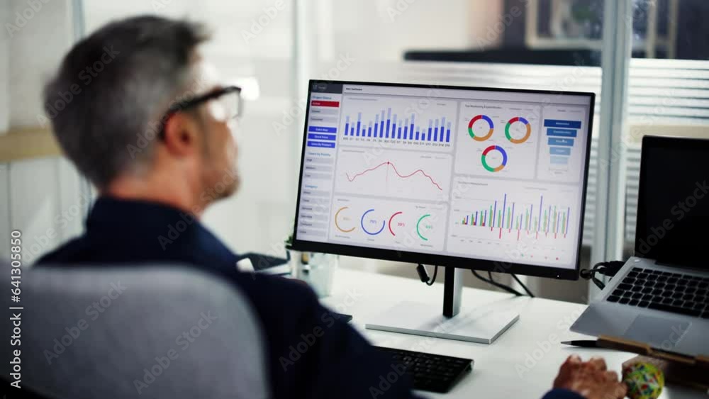 Poster Business Data Analyst Using KPI Data Dashboard