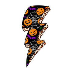 Lightning Bolt design with texture for Halloween celebration