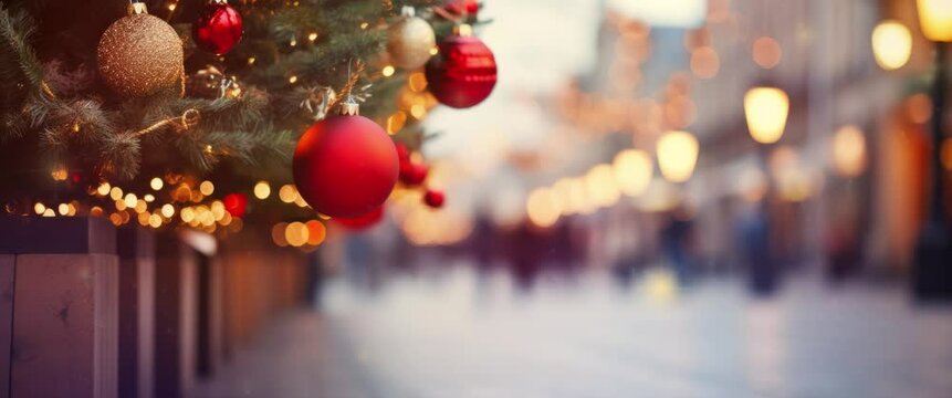 Christmas tree, anamorphic video, seamless looping video background
