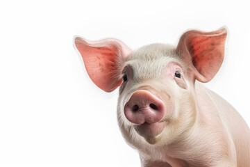 Pig photo realistic illustration - Generative AI.