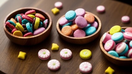 Fototapeta na wymiar Colorful assorted sweets 
