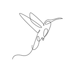 hummingbird line illustration