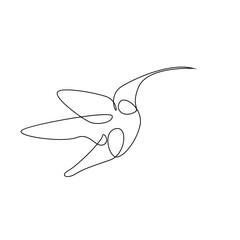 hummingbird line illustration