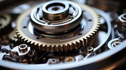 Gears on a white background concept car service. Generative AI.