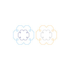 Yoga Wellness Ayurveda Resort Sign Symbol Logo Vector isolated on White