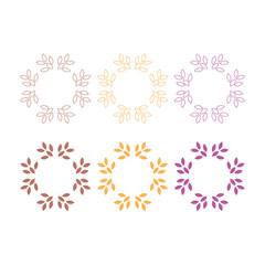 Yoga Wellness Ayurveda Resort Sign Symbol Logo Vector isolated on White