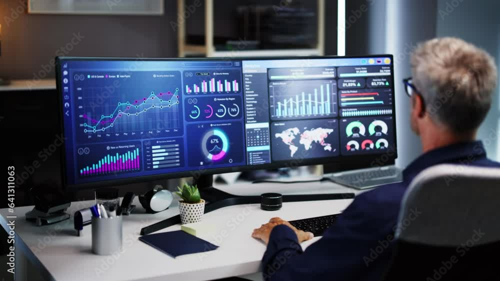 Aufkleber business data analytics dashboard