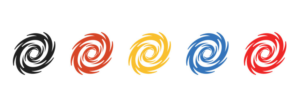 Hurricane symbol. Typhoon, storm, twister, vortex illustration design in abstract style.