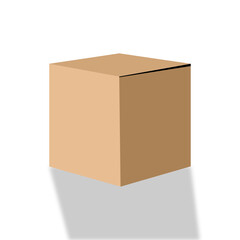 Fototapeta premium Vector isolated box packaging, realistic isolated cartoon box, vector illustration, cosmetics box vector