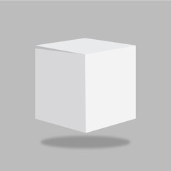 Vector white vector cube vector stock illustration without background