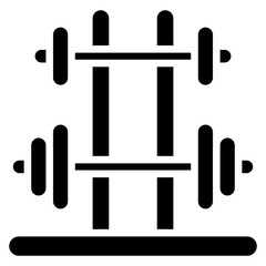 Dumbbells icon often used in design, websites, or applications, banner, flyer to convey specific concepts related to gym and fitness.