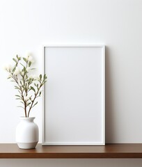 A blank canvas frame, ready to be filled with creativity and imagination. Generative Ai