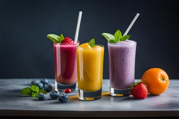 fresh fruit juice generated by AI