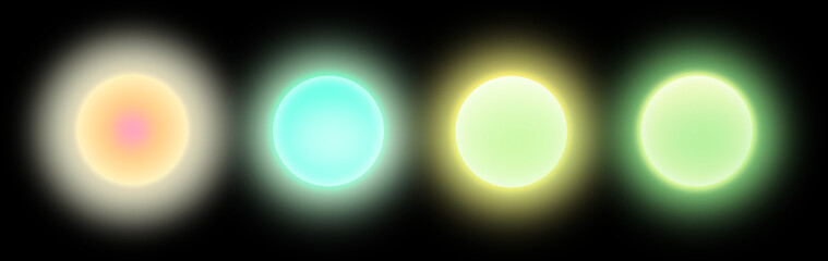 Aura lights, Halo lights, round colorful blur