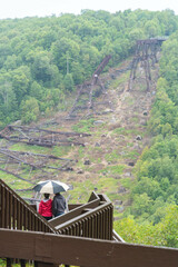 Kinzua bridge, state park, summer rain weather, background image, travel destination
