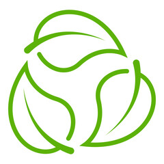 Recycle icon on white background