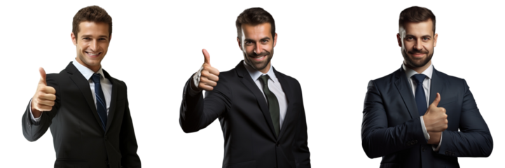 Thumbs up businessman