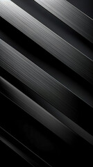 Obraz premium Dark grey banner with geometric shapes, lines, stripes, generative AI.