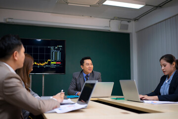 Employees are meeting at office.