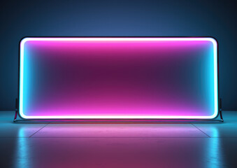 Illuminated board or billboard, with LED strips