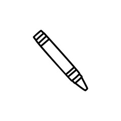 Hand Drawn crayon in doodle style isolated on background