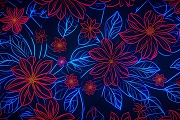 Fototapeta na wymiar abstract background with flowers generated by AI technology